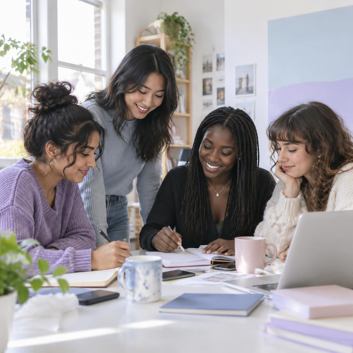 Young women collaborating and building professional skills